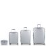 Queens 4 wheels Suitcase set 4-piece with expansion pleat Variant plata  Queens 4 wheels Suitcase set 4-piece with expansion pleat Variant plata