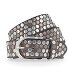  Studded belt leather Variant taupe | 95 cm