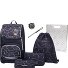  Ergoplus School bag set 8-piece Variant black grey