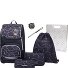 Ergoplus School bag set 8-piece Variant black grey Ergoplus School bag set 8-piece Variant black grey