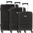 Cagliari 4 wheels Suitcase set 3-piece Variant schwarz