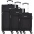  Edinburgh 4 wheels Suitcase set 3-piece Variant schwarz