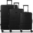 Hanoi 4 wheels Suitcase set 3-piece with expansion pleat Variant black Hanoi 4 wheels Suitcase set 3-piece with expansion pleat Variant black