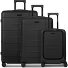  London 4 wheels Suitcase set 3-piece with expansion pleat Variant deep black