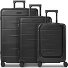  London 4 wheels Suitcase set 3-piece Expandable Variant deep black