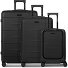  London 4 wheels Suitcase set 3-piece with expansion pleat Variant deep black