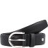  Belt Leather Variant black-silver | 105 cm