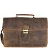  Vintage briefcase leather 40 cm laptop compartment Variant braun