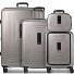 Essentials14 4-wheel suitcase set Beautycase 4 pce with expansion fold laptop compartment Variant coffee grey metallic