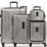  Essentials14 4-wheel suitcase set Beautycase 4 pce with expansion fold laptop compartment Variant coffee grey metallic