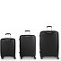 Queens 4 wheels Suitcase set 3-piece with expansion pleat Variant negro  Queens 4 wheels Suitcase set 3-piece with expansion pleat Variant negro