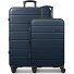 Miami 4-wheel Suitcase set (S+L) expandable gusset Variant navy blue