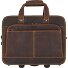  Vintage 2 wheels Business trolley 33 cm Laptop compartment Variant braun