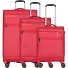  Silhouette 4 wheels Suitcase set 3-piece with expansion pleat Variant red