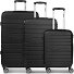  Seattle 4 wheels Suitcase set 3-piece Variant black