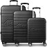  Seattle 4 wheels Suitcase set 3-piece Variant black