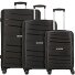  Leon 4 wheels Suitcase set 3-piece Variant schwarz