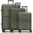  Shine 4 wheels Suitcase set 3-piece Expandable Variant dark olive