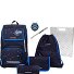 Ergoplus School bag set 8-piece Variant black blue  Ergoplus School bag set 8-piece Variant black blue