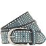 Riva studded belt leather Variant petrol | 80 cm Riva studded belt leather Variant petrol | 80 cm