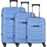  Strz by Asteroid 4 wheels Suitcase set 3-piece Expandable Variant ice blue