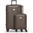  Palermo 4 wheels Suitcase set 2-piece Variant dark brown 1