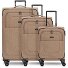  Essentials 12 THREE SET 4 wheels Suitcase set 3-piece with expansion pleat Variant coffee