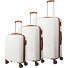  Bali 4 wheels Suitcase set 3-piece Variant weiss-cognac