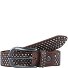  Studded belt leather Variant chocolate brown | 80 cm