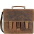  Vintage briefcase leather 40 cm laptop compartment Variant braun