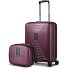  Essentials 14 suitcase set 2 pcs. cabin trolley with stretch fold & beauty case Variant aubergine metallic