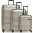  Collection 04 THE THREE SET + 4 wheels Suitcase set 3-piece with expansion pleat Variant champaign-metallic