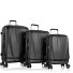  Vantage 4 wheels Suitcase set 3-piece with expansion pleat Variant black