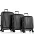  Vantage 4 wheels Suitcase set 3-piece with expansion pleat Variant black