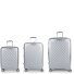 Queens 4 wheels Suitcase set 3-piece with expansion pleat Variant plata  Queens 4 wheels Suitcase set 3-piece with expansion pleat Variant plata