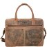  Vintage briefcase leather 41 cm laptop compartment Variant nut brown