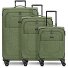  Essentials 12 THREE SET 4 wheels Suitcase set 3-piece with expansion pleat Variant olive