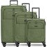  Essentials 12 THREE SET 4 wheels Suitcase set 3-piece Expandable Variant olive