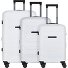  Strz by Asteroid 4 wheels Suitcase set 3-piece Expandable Variant pearl white