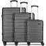  New York 2.0 4 wheels Suitcase set 3-piece Variant black-metallic