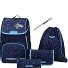  Ergojet School bag set 6-piece Variant black blue