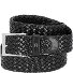  Business braided belt leather Variant black | 90 cm