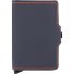  Twinwallet Matte Credit Card Case RFID Leather 6.5 cm Variant night blue - orange