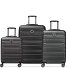  Air Armour 4 wheels Suitcase set 3-piece with expansion pleat Variant schwarz
