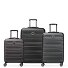  Air Armour 4 wheels Suitcase set 3-piece with expansion pleat Variant schwarz