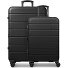  Miami 4-wheel Suitcase set (S+L) expandable gusset Variant black