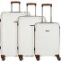  Graz 4 wheels Suitcase set 3-piece Variant weiss-braun