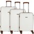  Graz 4 wheels Suitcase set 3-piece Variant weiss-braun