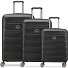  Meteor 4 wheels Suitcase set 3-piece Expandable Variant deep black