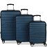  Seattle 4 wheels Suitcase set 3-piece Variant dunkelblau